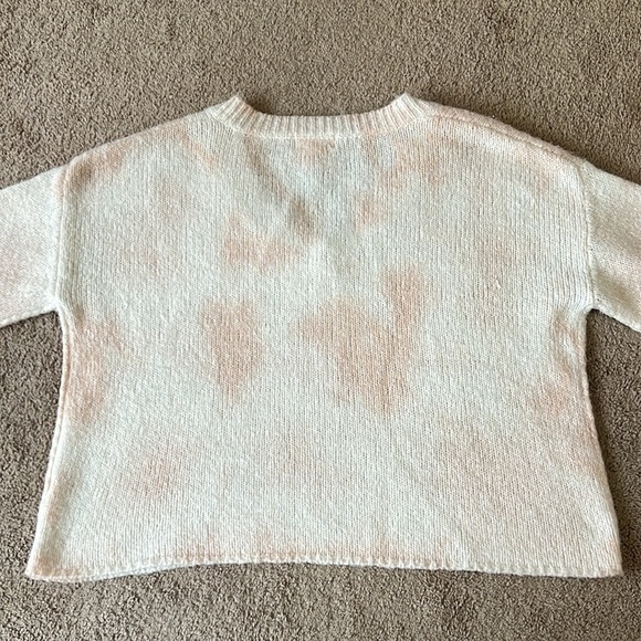 Anthropologie Maggie Bell Sleeve Boxy Cut V Neck Oversized Tie Dye Sweater - Picture 5 of 11